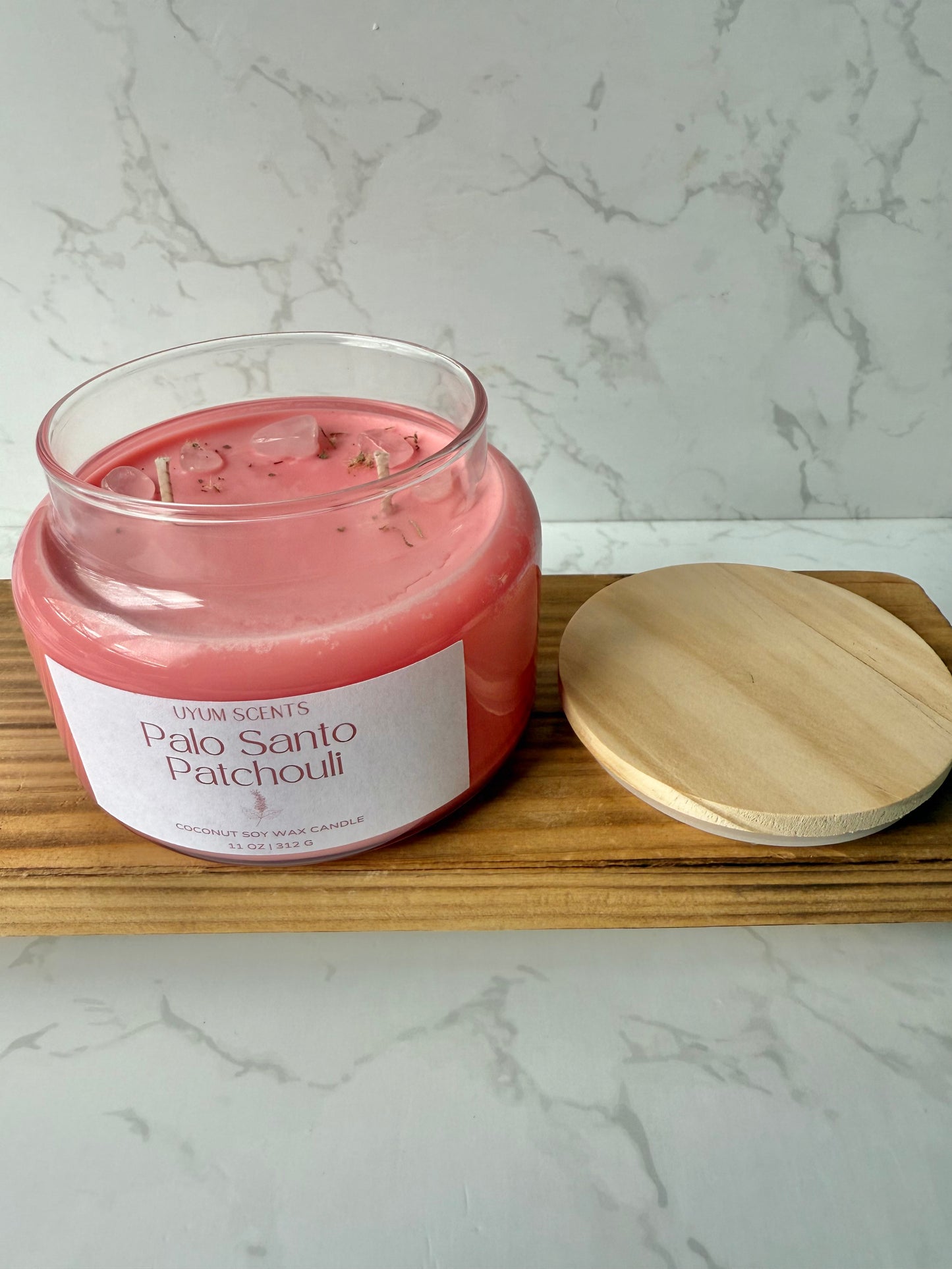 Palo Santo Patchouli Quartz Candle